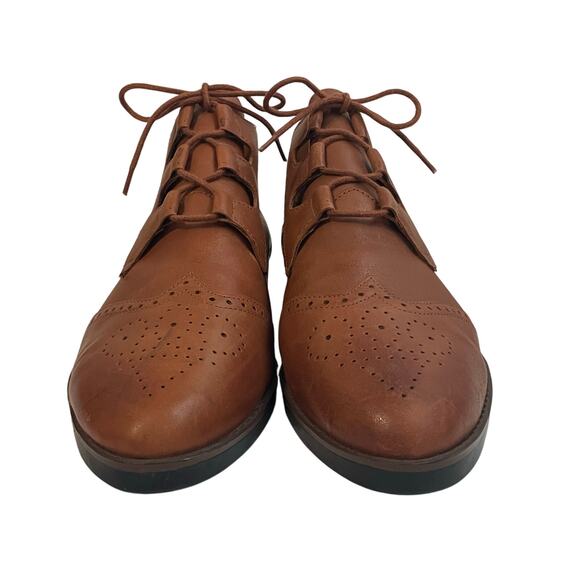 Dr Scholl’s Wingtip Oxford Ankle Bootie Genuine Leather Women's sz 11 Tan - Picture 5 of 15
